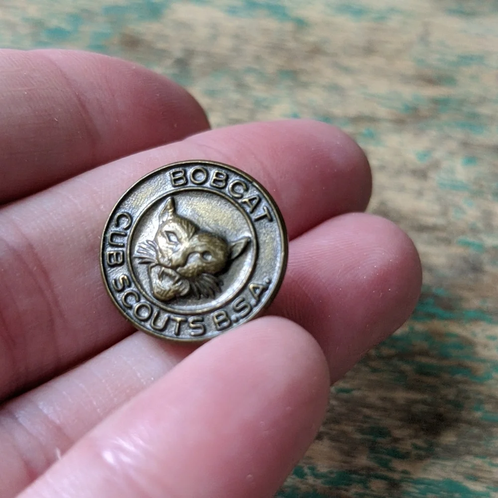 Vintage 1960s Bobcat Cub Scouts B.S.A. Lapel Pin